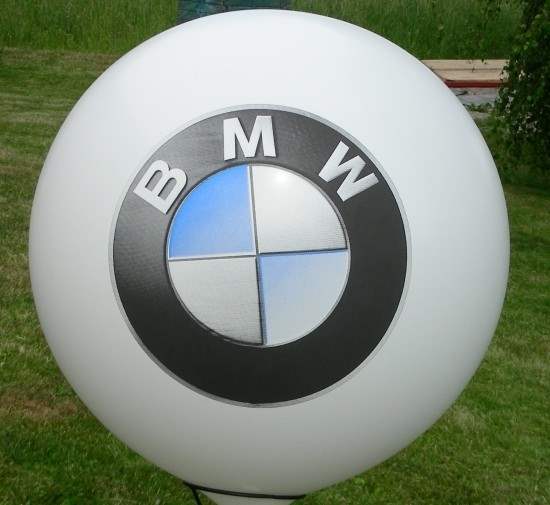 MR225-109-32H-G Ø~80cm emblem printed on three site, Balloons white