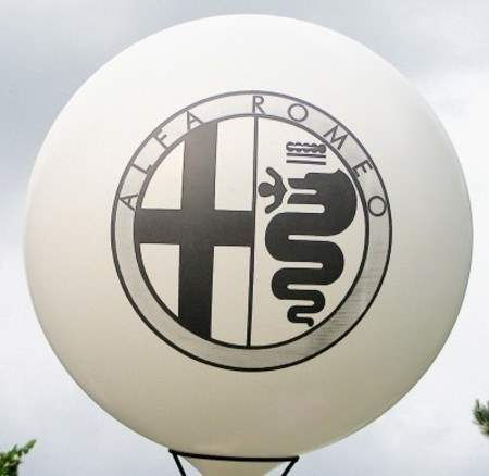 MR225-109-21H-G-ALFA ROMEO Ø~80cm emblem printed on two site, Balloons white