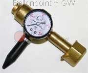 Z-DRGM Inflator Tap, Helium regulator with manometer and rubber valve