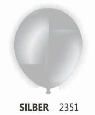 R100T-2351-00 nominal size 33cm/12inc Ø 26/36cm roundballoon color metallic silver, non printed