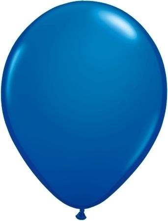 R085Q Ø 28cm / 11inch BLAU Qualatex Luftballon Standardfarbe, Umfang ~90/104cm ; Form Tropfenform/Birnenförmig