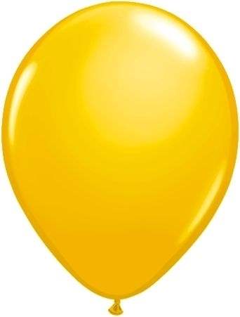 R085Q Ø 28cm / 11inch GOLDGELB Luftballon Standardfarbe, Umfang ~90/104cm ; Form Tropfenform/Birnenförmig