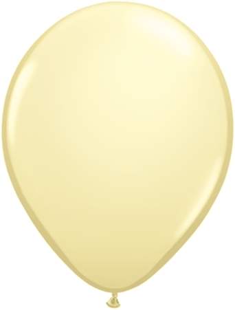 R085Q Ø 28cm / 11inch ELFENBEIN Qualatex Luftballon Standardfarbe, Umfang ~90/104cm ; Form Tropfenform/Birnenförmig