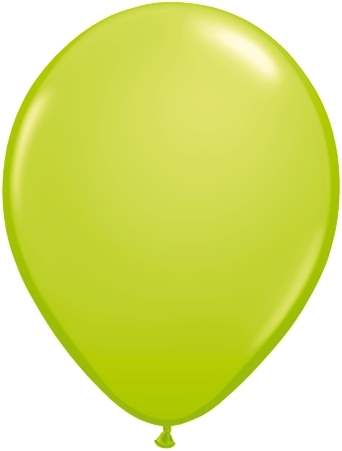 R085Q Ø 28cm / 11inch LIMONENGRÜN Qualatex Luftballon Standardfarbe, Umfang ~90/104cm ; Form Tropfenform/Birnenförmig