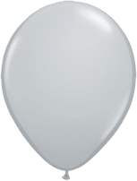 R085Q Ø 28cm / 11inch GRAU Qualatex Luftballon Standardfarbe, Umfang ~90/104cm ; Form Tropfenform/Birnenförmig