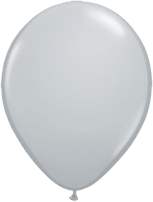 R085Q Ø 28cm / 11inch GRAU Luftballon Standardfarbe, Umfang ~90/104cm ; Form Tropfenform/Birnenförmig
