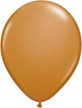 R085Q Ø 28cm / 11inch MOCCABRAUN Luftballon Standardfarbe, Umfang ~90/104cm ; Form Tropfenform/Birnenförmig