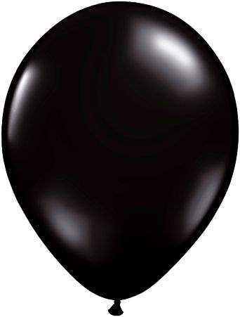 R085Q Ø 28cm / 11inch SCHWARZ Qualatex Luftballon Standardfarbe, Umfang ~90/104cm ; Form Tropfenform/Birnenförmig