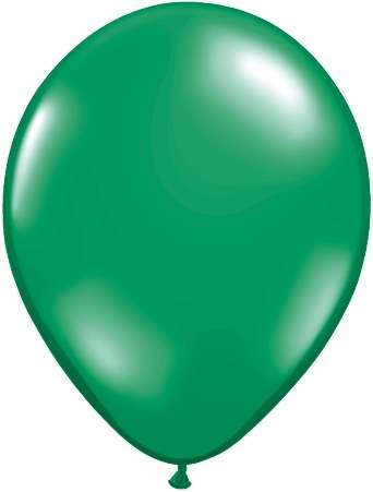 R085Q Ø 28cm / 11inch SMARAGDGRÜN Qualatex Luftballon Kristallfarbe, Umfang ~90/104cm ; Form Tropfenform/Birnenförmig
