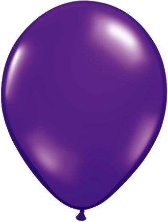 R085Q Ø 28cm / 11inch QUARZVIOLETT  Luftballon Kristallfarbe, Umfang ~90/104cm ; Form Tropfenform/Birnenförmig