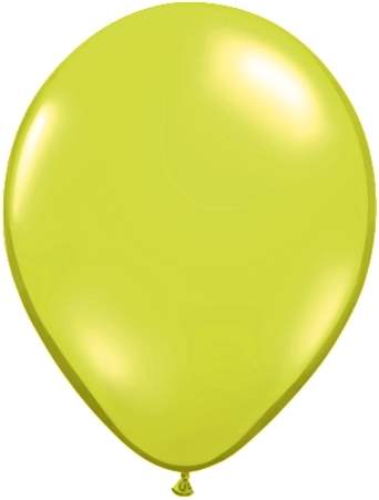 R085Q Ø 28cm / 11inch LIMONE Luftballon Kristallfarbe, Umfang ~90/104cm ; Form Tropfenform/Birnenförmig