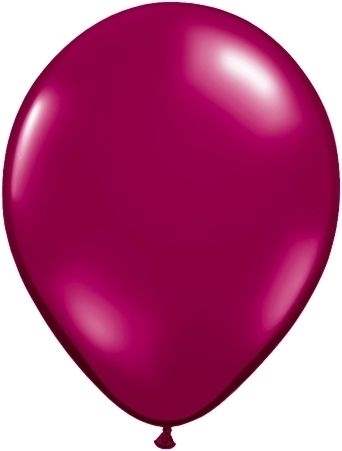 R085Q Ø 28cm / 11inch BURGUND Luftballon Kristallfarbe, Umfang ~90/104cm ; Form Tropfenform/Birnenförmig