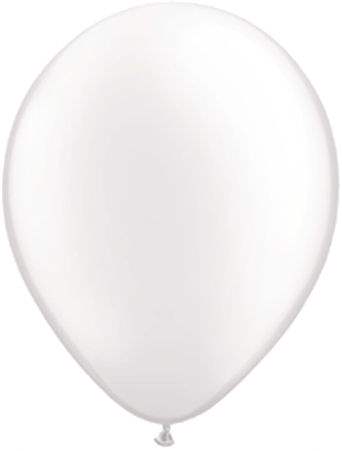 R085Q Ø 28cm / 11inch PERLWEISS Luftballon Perlenfarbe, Umfang ~90/104cm ; Form Tropfenform/Birnenförmig