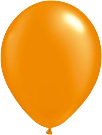 R085Q Ø 28cm / 11inch PERL MANDARINORANGE  Luftballon Perlenfarbe, Umfang ~90/104cm ; Form Tropfenform/Birnenförmig