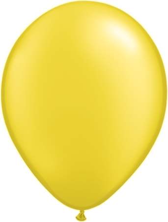 R085Q Ø 28cm / 11inch PERL ZITRONENGELB  Luftballon Perlenfarbe, Umfang ~90/104cm ; Form Tropfenform/Birnenförmig