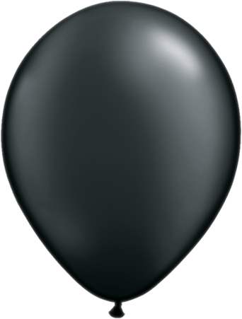 R085Q Ø 28cm / 11inch PERL ONYXSCHWARZ Qualatex Luftballon Perlenfarbe, Umfang ~90/104cm ; Form Tropfenform/Birnenförmig