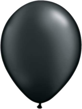 R085Q Ø 28cm / 11inch PERL ONYXSCHWARZ  Luftballon Perlenfarbe, Umfang ~90/104cm ; Form Tropfenform/Birnenförmig