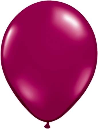 R085Q Ø 28cm / 11inch PERL BURGUND Qualatex Luftballon Perlenfarbe, Umfang ~90/104cm ; Form Tropfenform/Birnenförmig