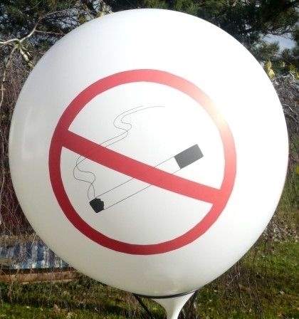 R265-109-32H Motiv No SMOKING printed three site, Balloons WHITE