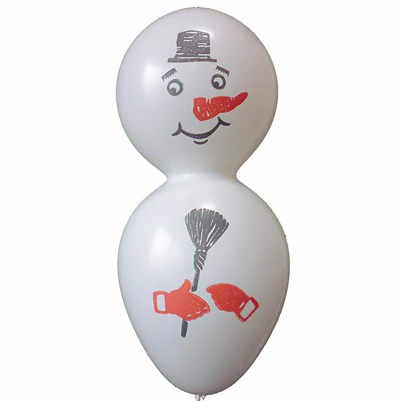 F12s-160-109-S Big Snowman dolly Balloon colour wh