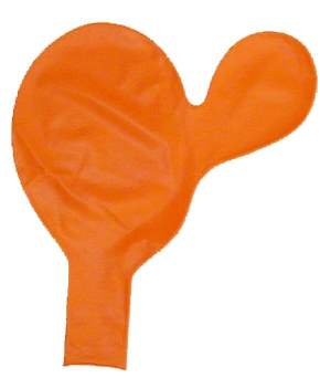 F13U Nase größe 140cm, ORANGE Riesen- Latexfigur Puppe Typ X-Large, unbedruckt ohne Zubehör