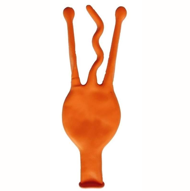 F18U Riesen Marsi ~75cm , Latexfigur Riesen-Marsi, ORANGE, unbedruckt ohne Zubehör