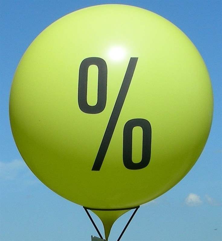 black % Ø 100cm (40inch), % Balloon WHITE with black % 3-sided 1coloublack printed, balloon spout at the bottom