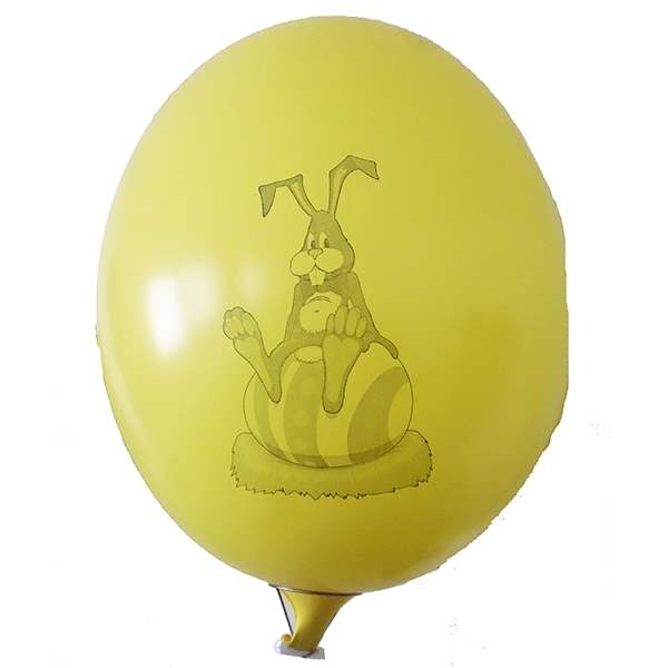 Ei mit Motiv01 Hase mit Osterei Ø 100cm GELB Rieseneiballon XXL (Ovale-form)  Typ MRS320
