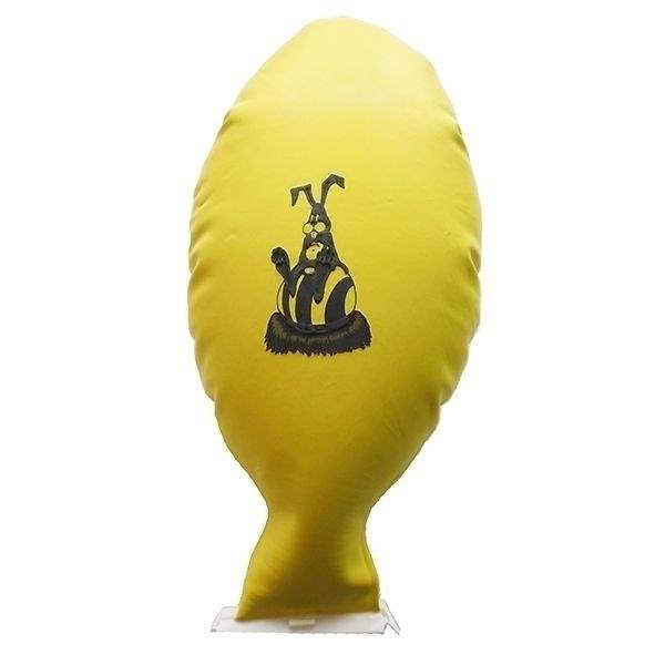 Ei mit Motiv01 Hase mit Osterei Ø 100cm SPEZIALGELB (Sonderfarbe) Rieseneiballon XXL (Ovale-form)  Typ MRS320
