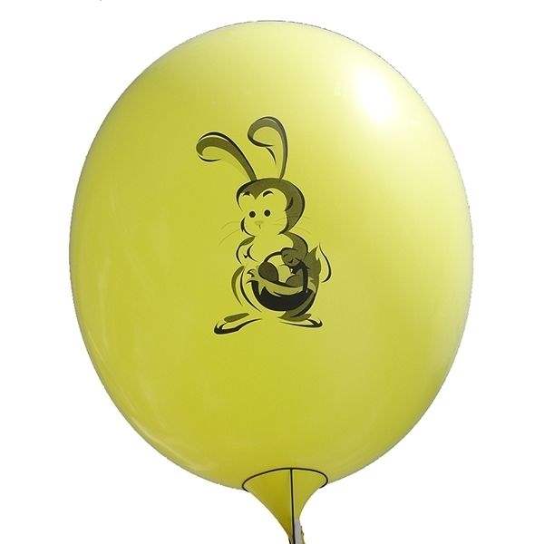 Ei mit Motiv02 Kücken mit Osterei Ø 100cm Ballonfarbe nach Wahl  Rieseneiballon XXL (Ovale-form) Typ MRS320