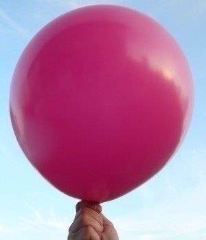 R150/3 Ø 50cm   MAGENTA,   Riesenluftballon Typ XXXL - unbedruckt, 3fach getaucht