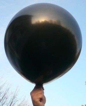 R150 Ø55cm     Schwarz,  Größe Riesenballon Typ S - unbedruckt