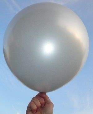 R150 Ø55cm     Silber,  Größe Riesenballon Typ S - unbedruckt, Sonderfarbe
