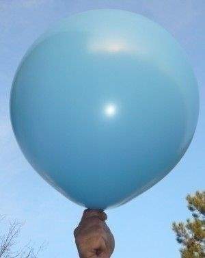 R175  Ø60cm  Hellblau, Größe Riesenballon extra stark, Typ M - unbedruckt