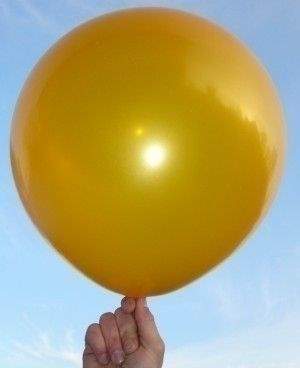 R175  Ø60cm   Gold, Größe Riesenballon extra stark, Typ M - unbedruckt, Sonderfarbe