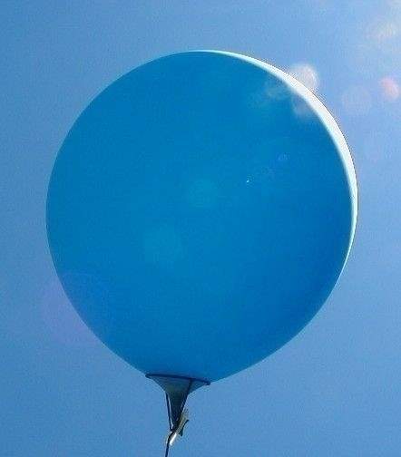 R225-104  Ø80cm   Blau, Größe Riesenballon extra stark, Typ L - unbedruckt