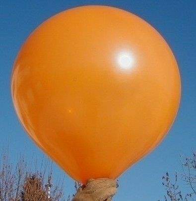 R225  Ø80cm   Orange, Größe Riesenballon extra stark, Typ L - unbedruckt