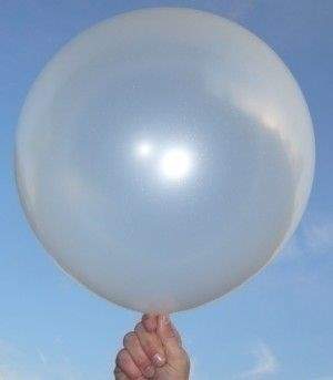 R225  Ø80cm  Transparent, Größe Riesenballon extra stark, Typ L - unbedruckt