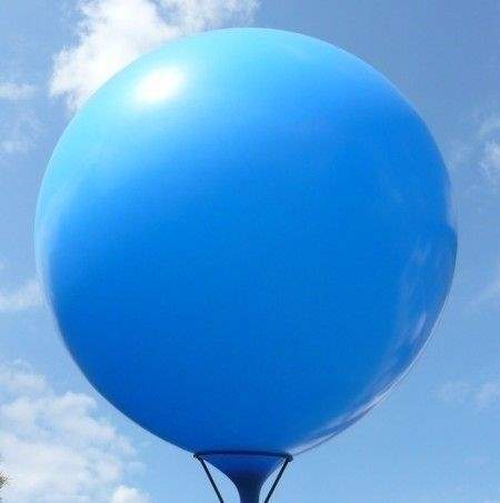 R265  Ø100cm   Blau, Größe Riesenballon extra stark, Typ XL - unbedruckt