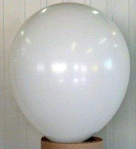 R265  Ø100cm   WEISS, Größe Riesenballon extra stark, Typ XL - unbedruckt