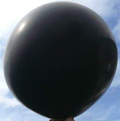 R350 Ø 120cm   SCHWARZ,  Größe Typ XXL - unbedruckt, Riesenballon extra stark, Sonderfarbe.