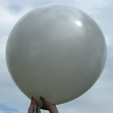 R450 Ø 165cm   SILBER,  Größe Typ XXXL - unbedruckt, Riesenballon extra stark, Sonderfarbe.