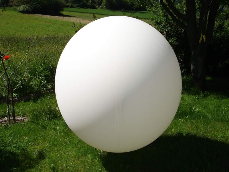 R650 Ø 210cm   WEISS, Größe Typ XXXXL - unbedruckt, Riesenballon extra stark