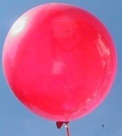 R120U-101-00-0 Rundballon in rot, Ø~40cm extra stark