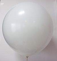 RR240QR Ø~90cm (36") WEISS Größe Typ XS Kreisrund - unbedruckt.  Dekorations-Riesenballon