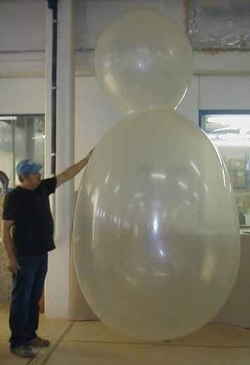 F12aU-300-118-U Riesen-Ballon-Puppe ~300cm XXXL Megalarge, Riesenfigur Ballonfarbe TRANSPARENT ohne