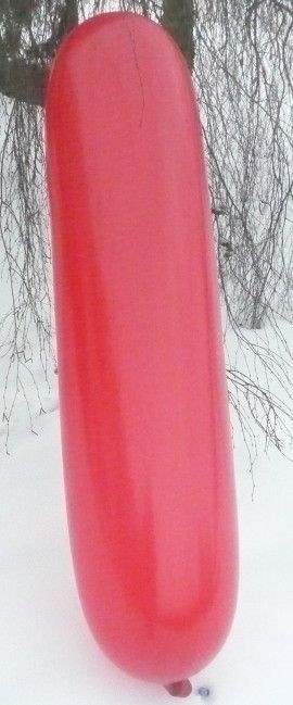 Z155 Riesenzeppelin  TRANSPARENT, Länge ca.155cm, Ø 39cm, unbedruckt