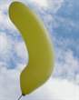 F25U Banane bzw. Wurstform ~40cm lang, Transparent/Naturfarben, Latexform Banane/Wurst, unbedruckt ohne Zubehör