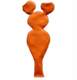 F05U Bär ~70cm, ORANGE, Latexfigur Bärkörper unbed