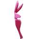 F01U Langohrhase 100cm, MAGENTA, Latexfigur Hase T